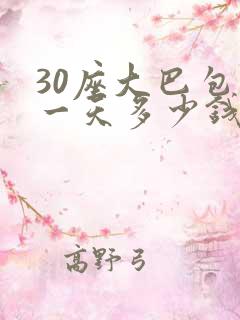 30座大巴包车一天多少钱