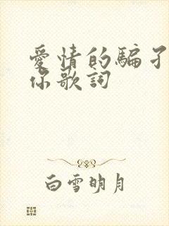 爱情的骗孑我问你歌词