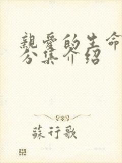亲爱的生命剧情分集介绍