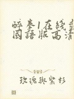 醉拳1在线观看国语版高清