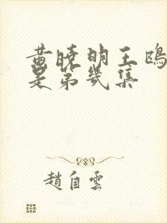 黄晓明王鸥吻戏是第几集