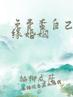 免费查自己的姻缘婚姻
