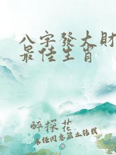 八字发大财打一最佳生肖