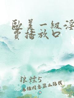 欧美一级淫片免费播放口