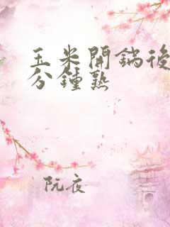玉米开锅后煮几分钟熟