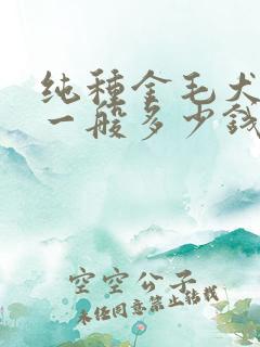 纯种金毛犬幼犬一般多少钱