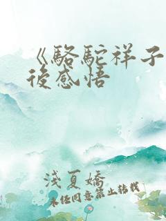 《骆驼祥子》读后感悟