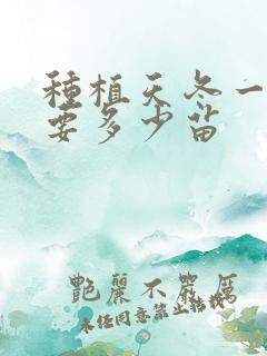 种植天冬一亩需要多少苗