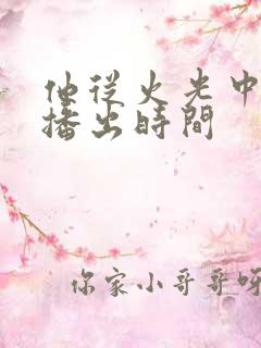 他从火光中走来播出时间