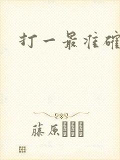 打一最准确生肖