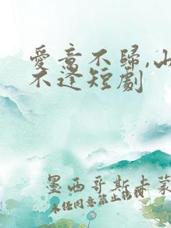 爱意不归,山水不逢短剧