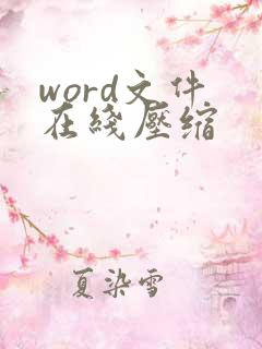 word文件 在线压缩