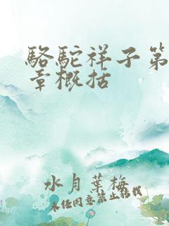 骆驼祥子第18章概括