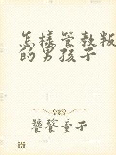 怎样管教叛逆期的男孩子