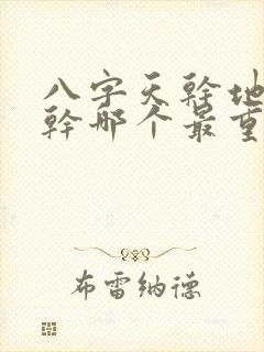 八字天干地支藏干哪个最重要