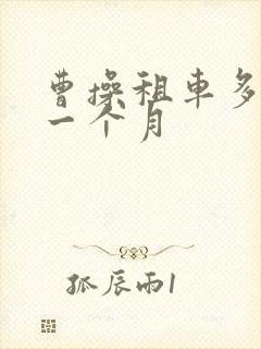 曹操租车多少钱一个月