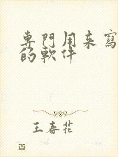 专门用来写小说的软件