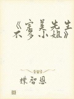 《完美先生和差不多小姐》电视剧