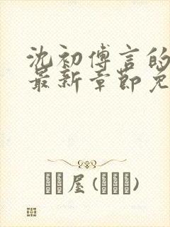 沈初傅言的小说最新章节免费阅读