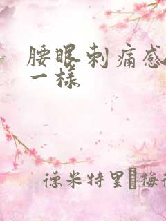 腰眼刺痛感针扎一样