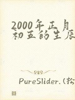 2000年正月初五的生辰八字
