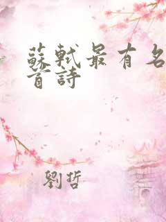 苏轼最有名的十首诗