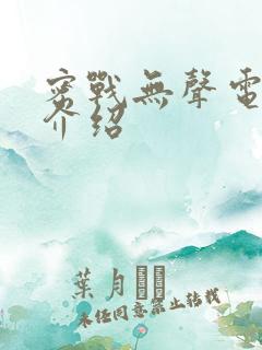 密战无声电视剧介绍
