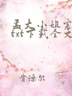 孟大小姐完结版txt下载全文阅读