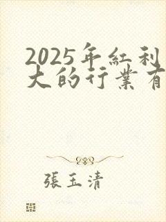 2025年红利大的行业有哪些