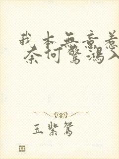 我本无意惹惊鸿 奈何惊鸿入我心