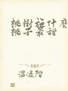 桃树施什么肥料桃子最甜
