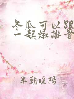 冬瓜可以跟山药一起炖排骨吗