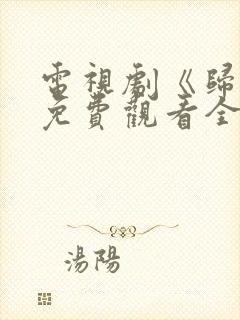 电视剧《归路》免费观看全集高清
