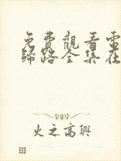 免费观看电视剧归路全集在线播放