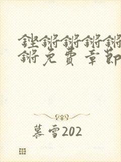 铿锵锵锵锵锵锵锵免费章节