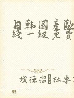 日韩国产欧美在线一级免费观看