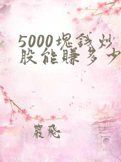 5000块钱炒股能赚多少钱
