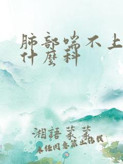 肺部喘不上气挂什么科
