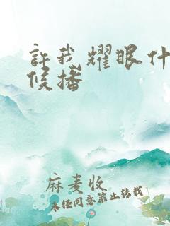 许我耀眼什么时候播