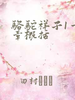 骆驼祥子1一6章概括