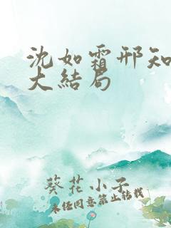 沈如霜邢知衍的大结局