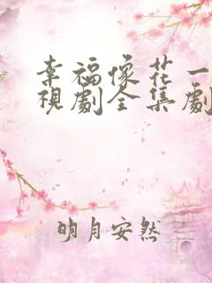 幸福像花一样电视剧全集剧情介绍