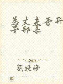 为丈夫晋升的妻子部长 为丈夫晋升的妻子部长