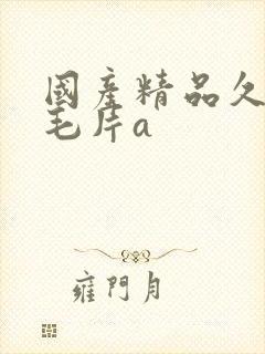 国产精品久久久毛片a