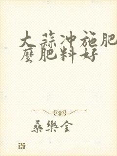 大蒜冲施肥用什么肥料好