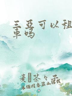 三亚可以租电瓶车吗