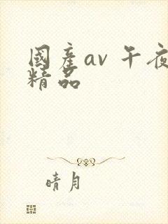 国产av 午夜精品