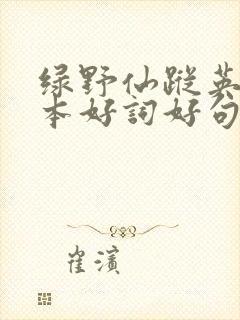 绿野仙踪英语绘本好词好句