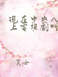 现在中央八台晚上电视剧叫什么名
