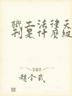 职工法律天地期刊是什么级别